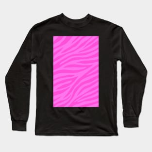 magenta zebra print Long Sleeve T-Shirt